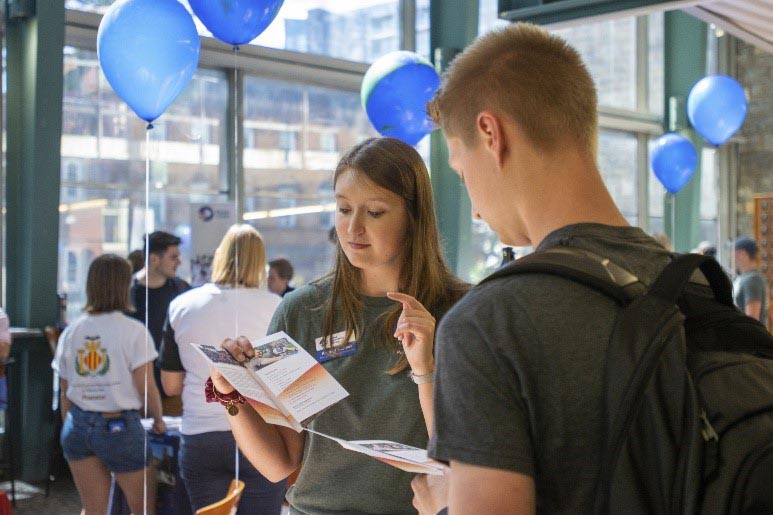 students at a global engineering open house